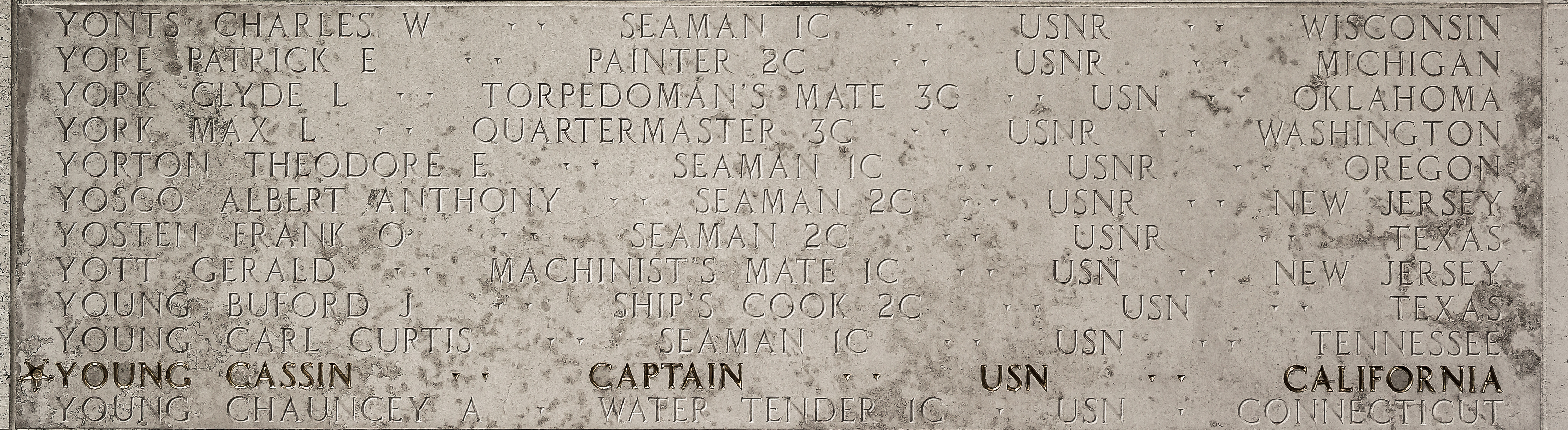 Carl Curtis Young, Seaman First Class